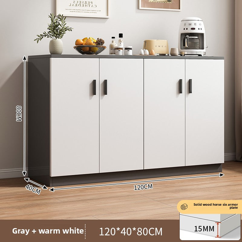 Large-capacity solid wood sideboard, double-door storage cabinet for tableware and liquor storage with dust-proof and moisture-proof design