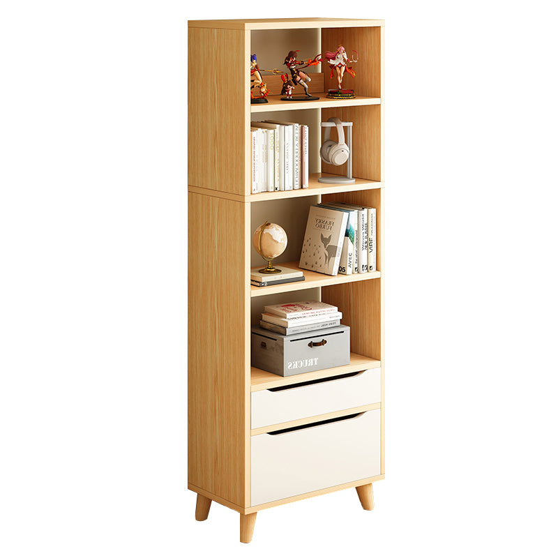 Modern Luxury Solid Wood Bookcase with Large Capacity and Multi-layer Storage