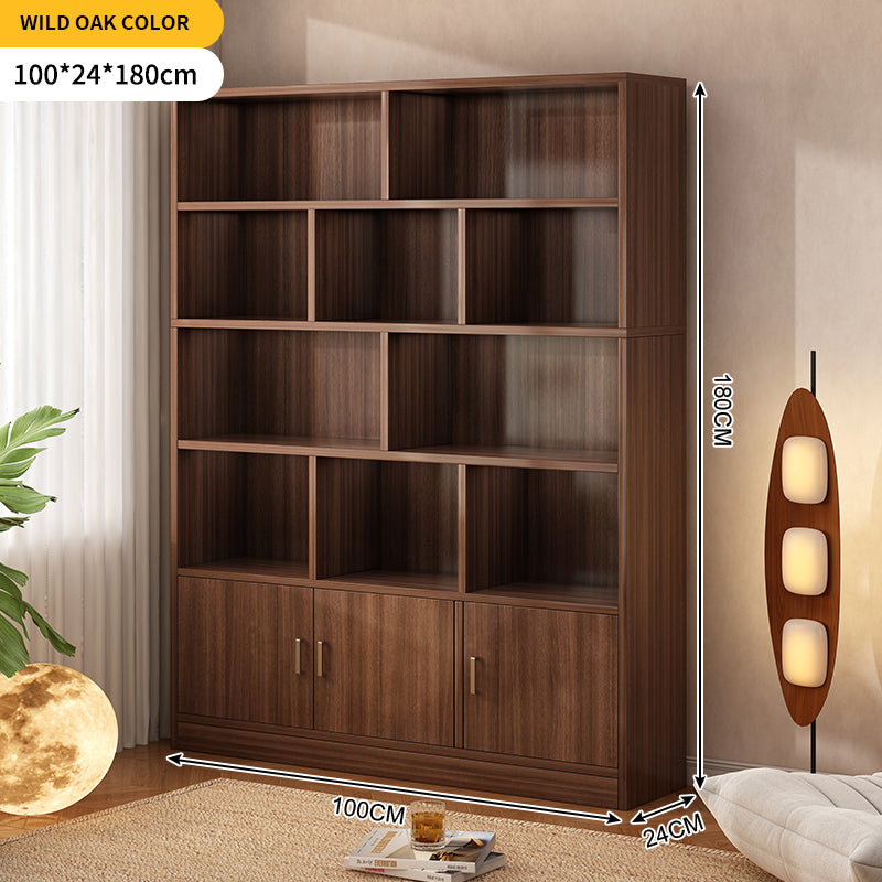 Modern Minimalist Solid Wood Bookshelf, Multi-layer Storage Shelf for Home Living Room or Study with Adjustable Shelves