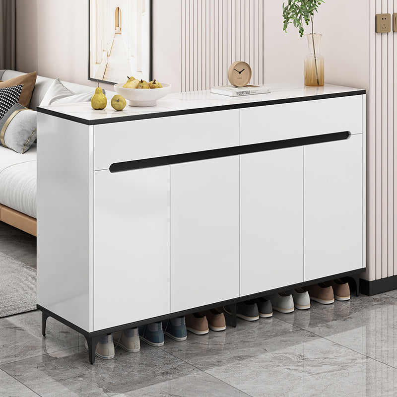 Solid Wood Entryway Shoe Storage Cabinet - Handmade Minimalist Design with Dustproof Sealed Doors, Space-Saving Hallway Organizer