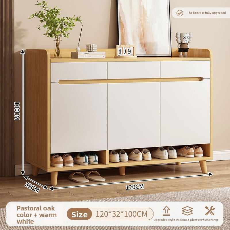 Lazy Style Minimalist Shoe Cabinet Storage Cabinet Large Capacity Storage at the Bottom Household Bedside Cabinet Shelf