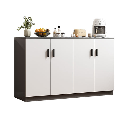 Large-capacity solid wood sideboard, double-door storage cabinet for tableware and liquor storage with dust-proof and moisture-proof design