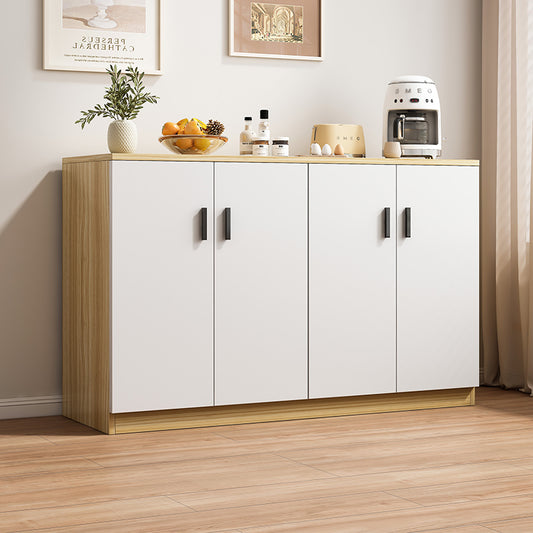 Large-capacity solid wood sideboard, double-door storage cabinet for tableware and liquor storage with dust-proof and moisture-proof design