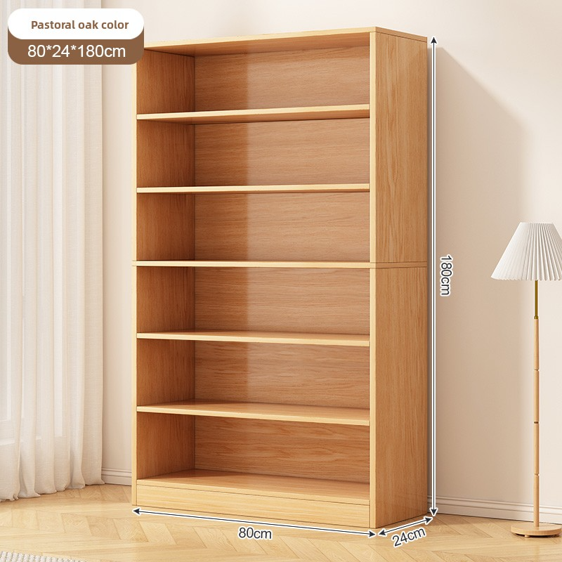 Solid Wood Modern Bookcase with Large Capacity, Floor-standing Bookshelf Suitable for Study Room, Office, Living Room