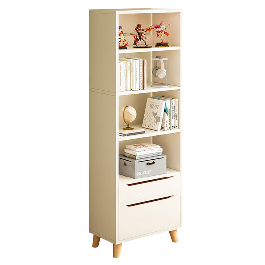 Modern Luxury Solid Wood Bookcase with Large Capacity and Multi-layer Storage