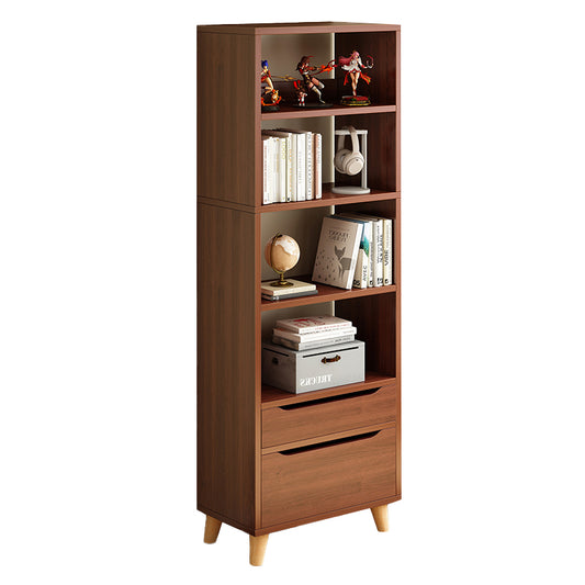 Modern Luxury Solid Wood Bookcase with Large Capacity and Multi-layer Storage