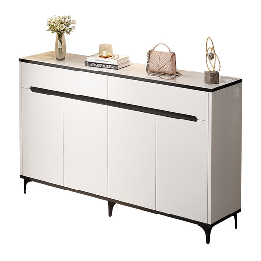 Solid Wood Entryway Shoe Storage Cabinet - Handmade Minimalist Design with Dustproof Sealed Doors, Space-Saving Hallway Organizer